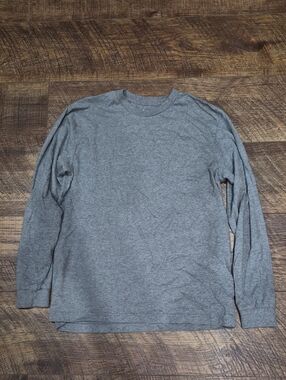 GAP Men's Long Sleeve Crewneck Tee - Heather Gray Size Large
